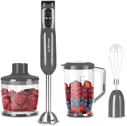 3-in-1 Handheld Immersion Blender with Attachments