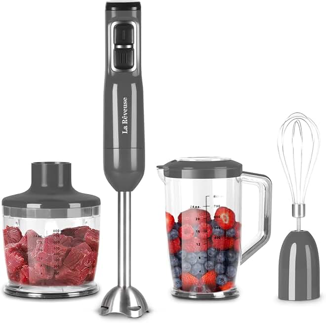 3-in-1 Handheld Immersion Blender with Attachments
