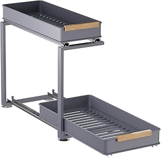 Pull Out Under Sink Organizer with 2 Tiers