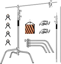 Heavy Duty 6.9ft C-Stand with Grip Head and Sandbag