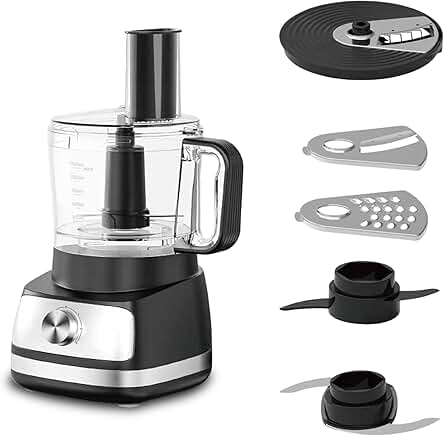 5-in-1 Food Processor with 1.5L Bowl and 4 Speeds