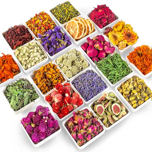 21-Piece Dried Flower Assortment for Candle, Soap, Bath, Jewelry