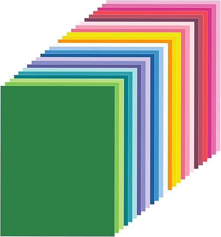 100 Sheets of 120gsm Pastel Colored Cardstock Paper