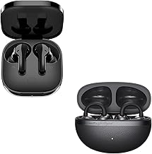 Black QCY T13 and Crossky C50 earbuds