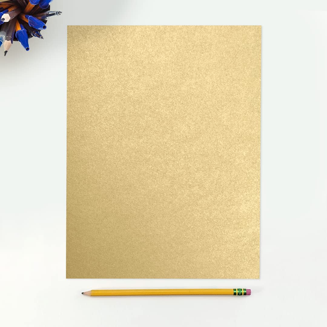 Blonde Metallic Letter Paper, 8.5 x 11, 80lb, 50 sheets