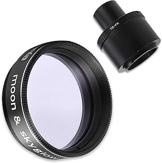 Lens and telescope adapter with moon filter
