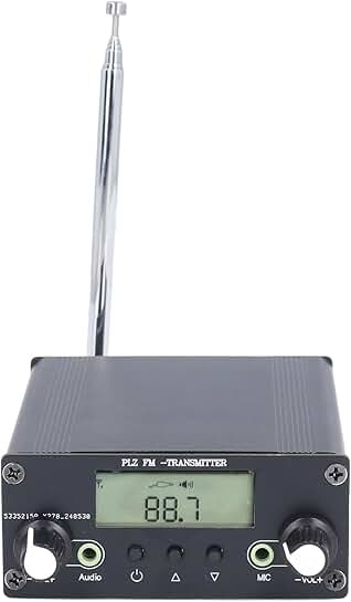 Long Range FM Stereo Transmitter with Microphone and Sound Jack