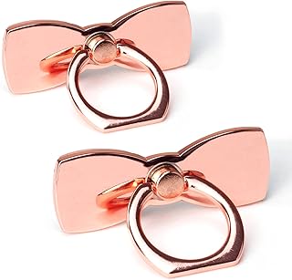Two Rose Gold Sparkling Cell Phone Ring Holders