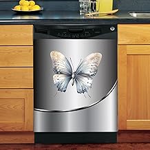 Butterfly Stainless Steel Dishwasher Magnet Cover