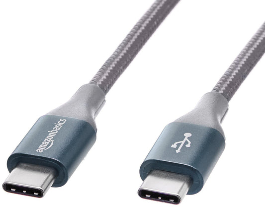 10-Foot Nylon Braided USB C to USB C Cable