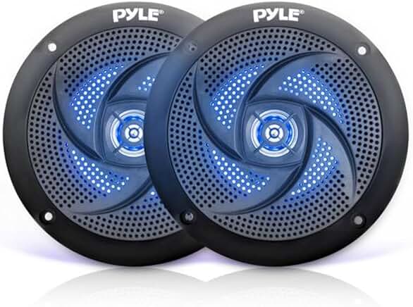 Waterproof 4-Inch Marine Speakers, 100W, 2-Way, Pair