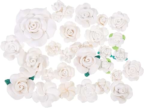28 Rose Flower Silicone Beads for Jewelry Making