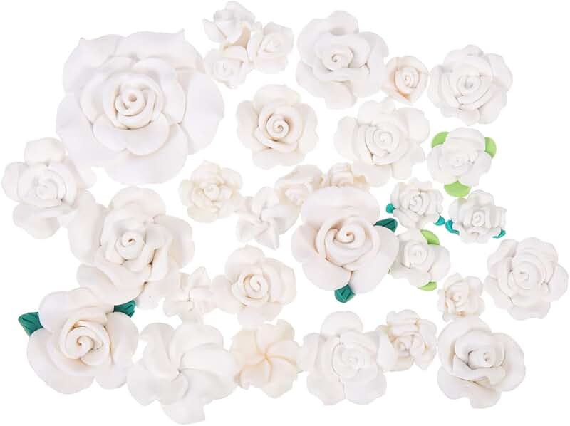 28 Rose Flower Silicone Beads for Jewelry Making