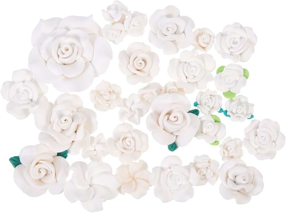 28 Rose Flower Silicone Beads for Jewelry Making