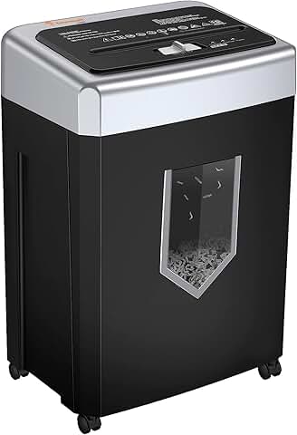 Heavy Duty Crosscut Paper Shredder with 15 Sheets