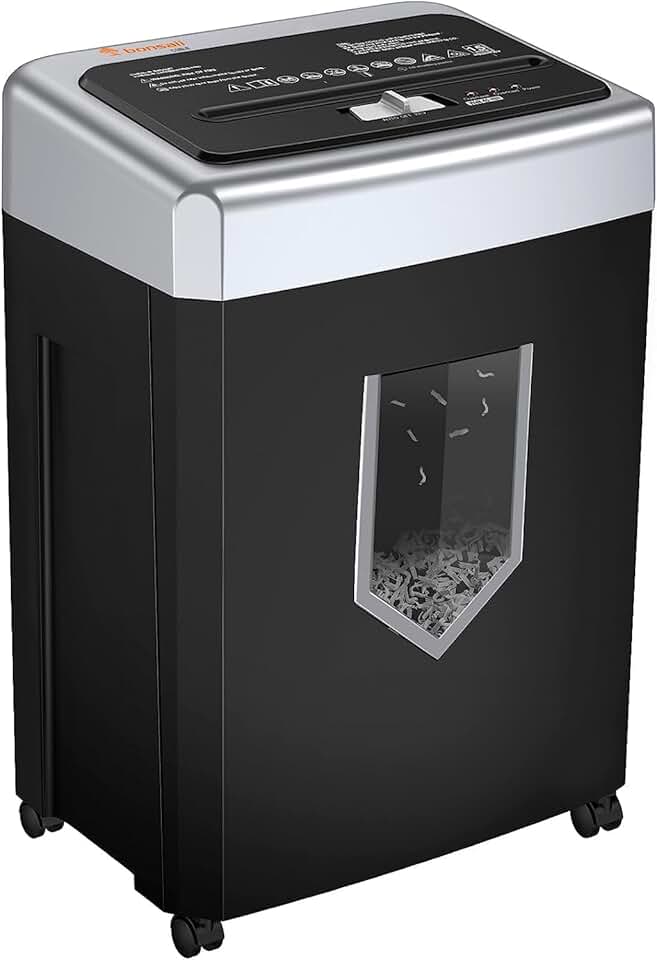 Heavy Duty Crosscut Paper Shredder with 15 Sheets