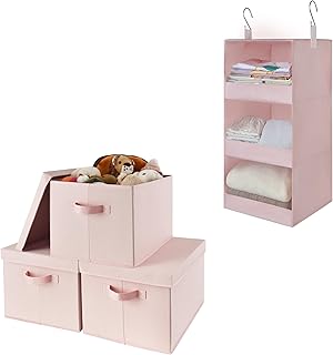Bundle of 3 Storage Boxes and 1 Hanging Organizer