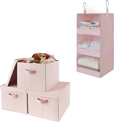 Bundle of 3 Storage Boxes and 1 Hanging Organizer
