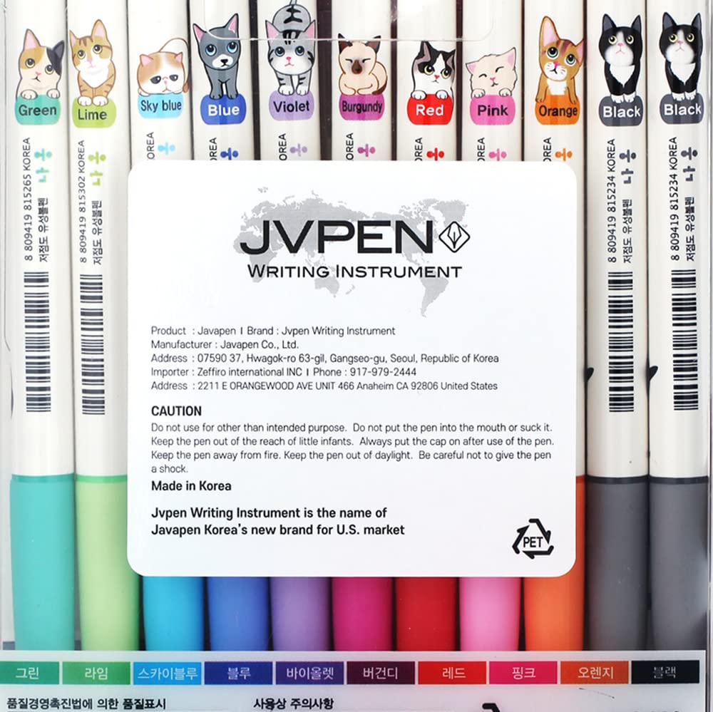 Pack of 11 Non-Smudge Gel Pens with 0.38mm Ink