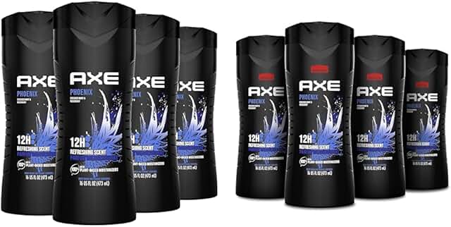 Crushed Mint & Rosemary Men's Body Wash, 4-pack