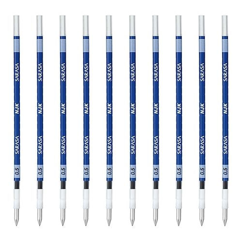 Blue ballpoint pen refills, 10-pack
