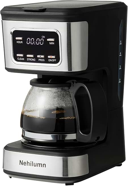 5-6 Cup Programmable Coffee Maker with Reusable Filter