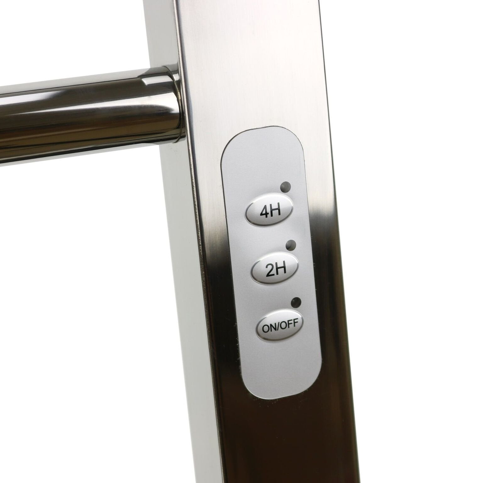 Warmly Yours 6-Bar Ibiza Freestanding Electric Heated Bath Towel Warmer Rack, Polished, Plug-in, Silver