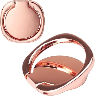 Two Matte Rounded Corners Phone Ring Holders with 360° Rotation