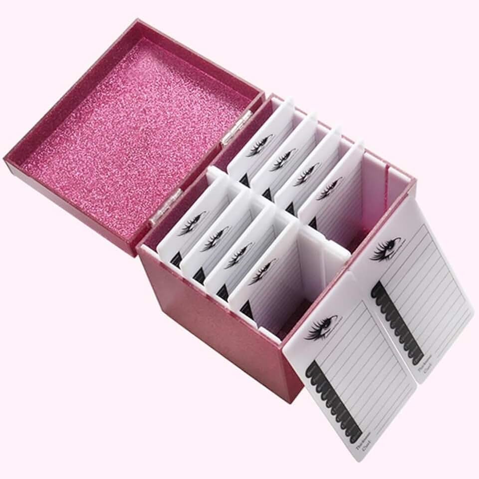 10-Layer Acrylic Eyelash Storage Box with 10 Pallets