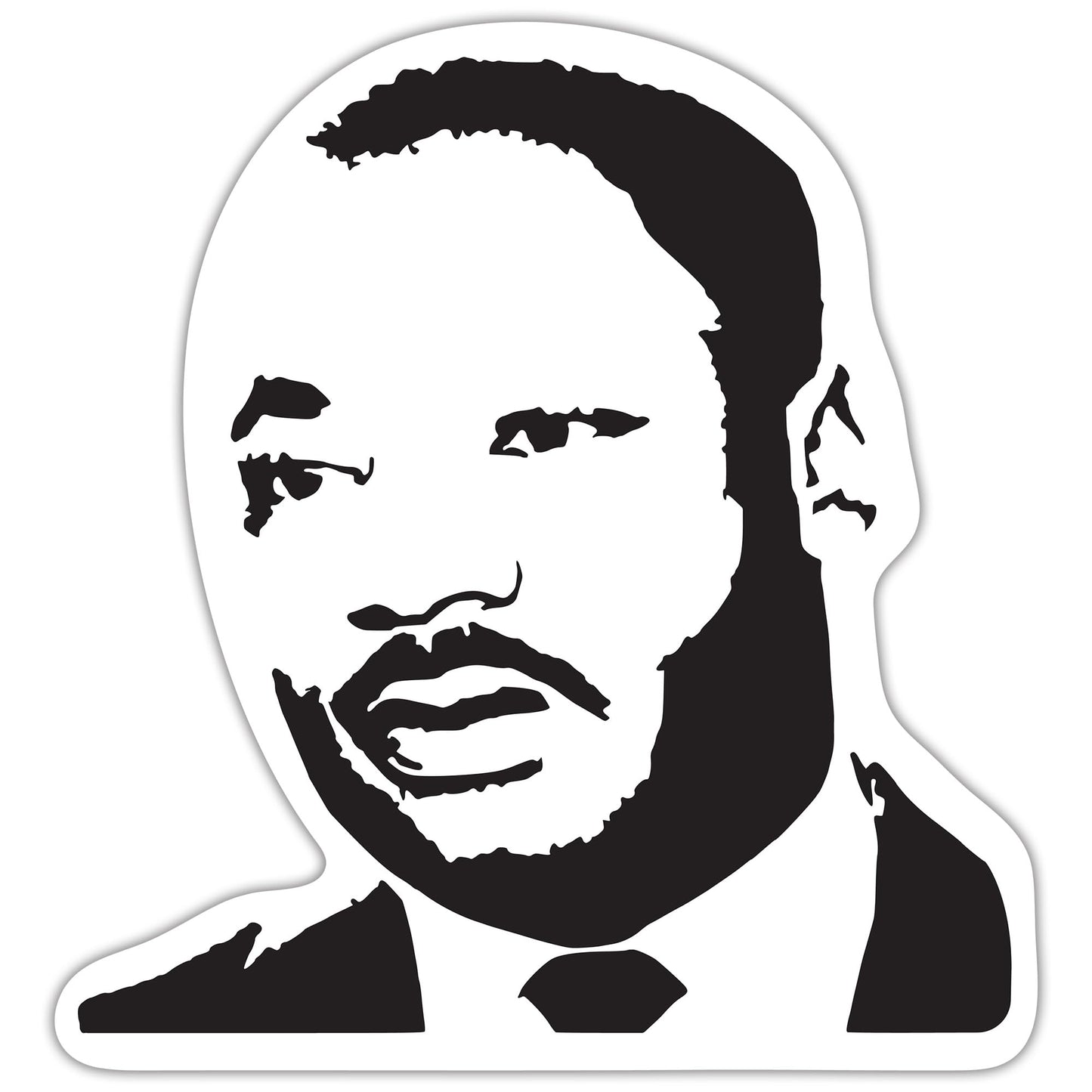 Martin Luther King Jr. Face Vinyl Decal, 5.5" x 5.1"