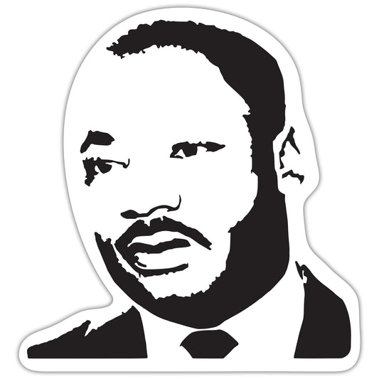 Martin Luther King Jr. Face Vinyl Decal, 5.5" x 5.1"