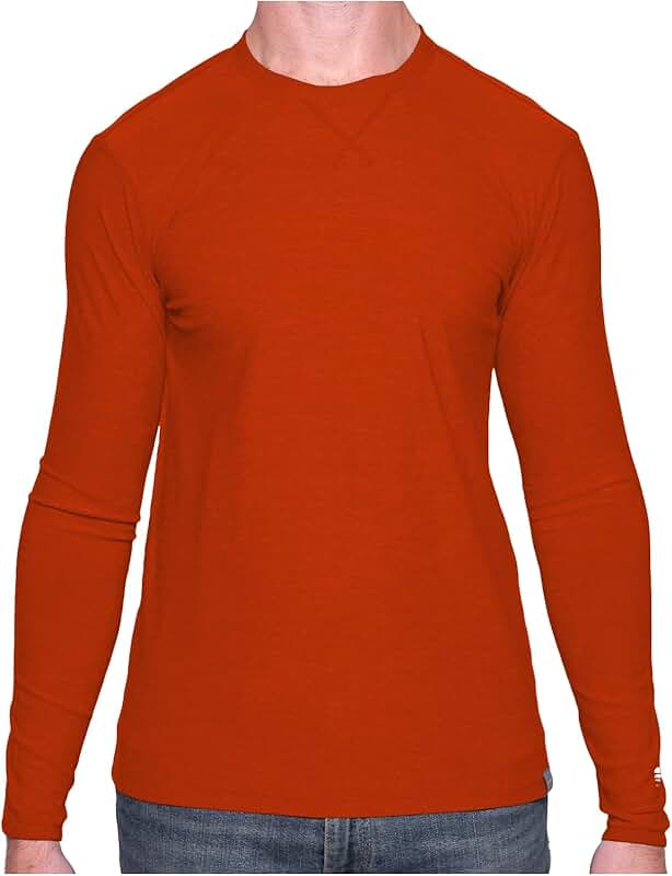 Men's Lightweight 100% Merino Wool Long Sleeve Thermal Shirt