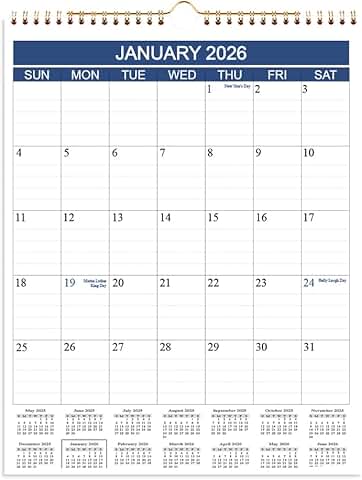2025-2026 Wall Calendar for Planning and Organizing