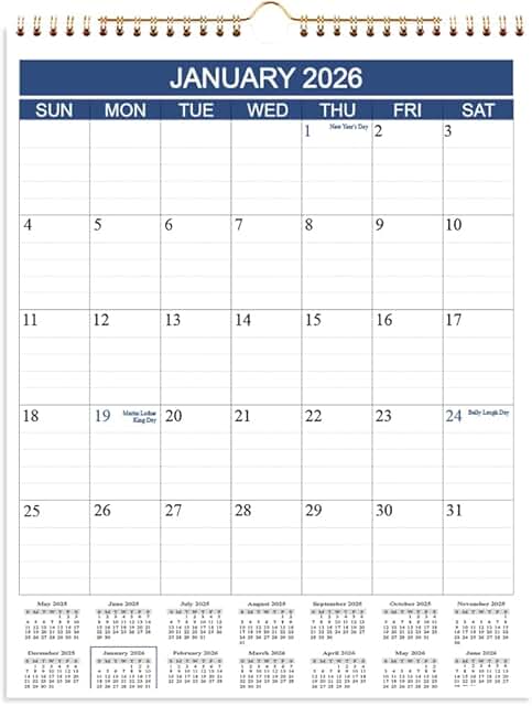 2025-2026 Wall Calendar for Planning and Organizing