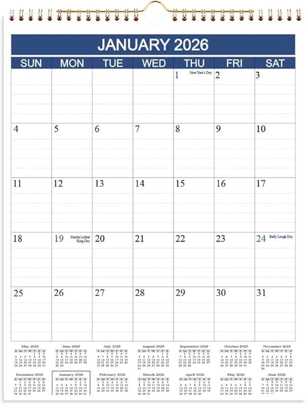 2025-2026 Wall Calendar for Planning and Organizing