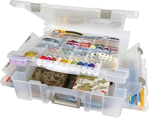 Large Clear Art and Craft Storage Organizer with Drawers