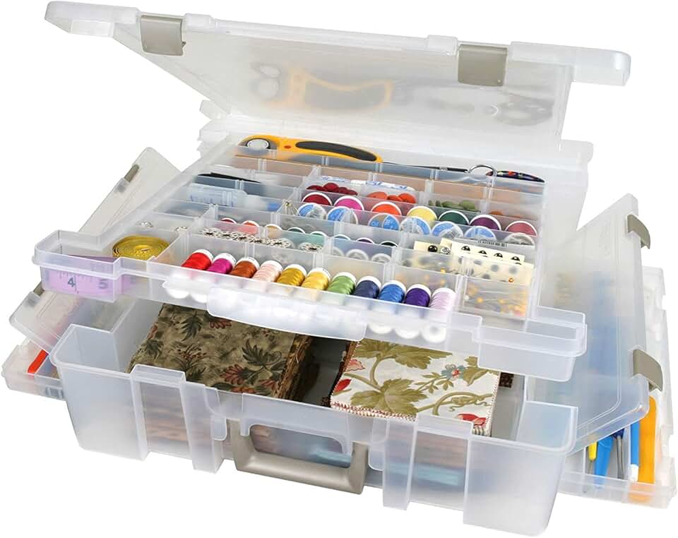 Large Clear Art and Craft Storage Organizer with Drawers