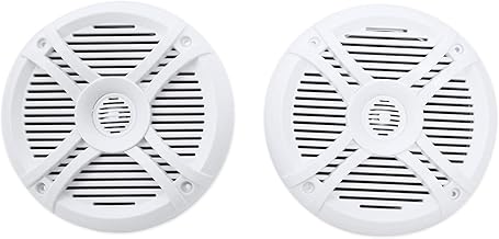 Pair 6.5" 2-Way Marine Boat Speakers, Waterproof, White