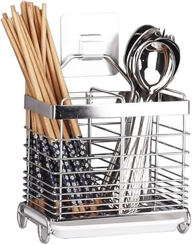 Square Stainless Steel 2-Compartment Utensil Drying Rack