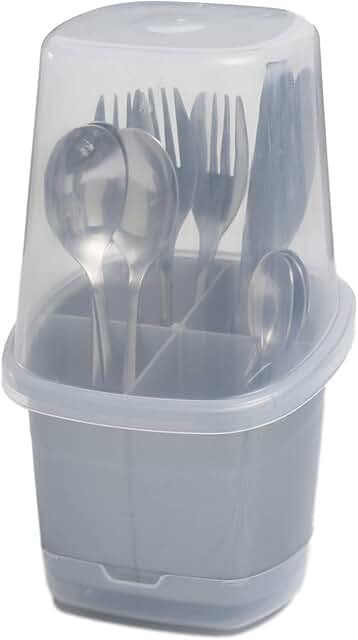 Toledo Cutlery Holder with Cover for Kitchen Storage