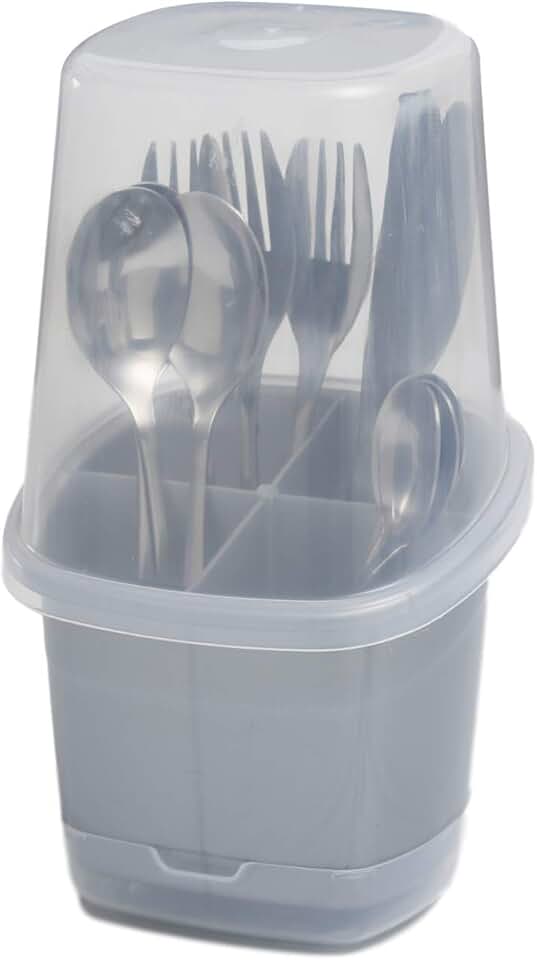 Toledo Cutlery Holder with Cover for Kitchen Storage