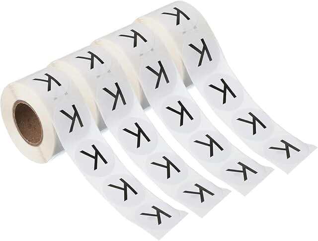 1-inch Letter K Stickers, 4 Rolls, 2000 Labels