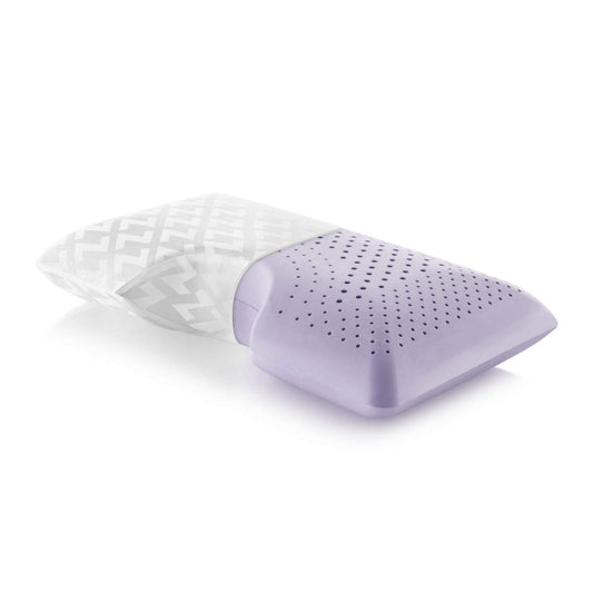 Z Shoulder Zoned Dough Memory Foam Pillow  Infused with Lavender Scent  Aromatherapy Sp er Included  Premium Tencel Cover  5 Year U.S. Warranty  Mid Loft  King, Purple
