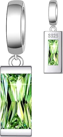 Sterling Silver Birthstone Charm for Bracelets and Necklaces