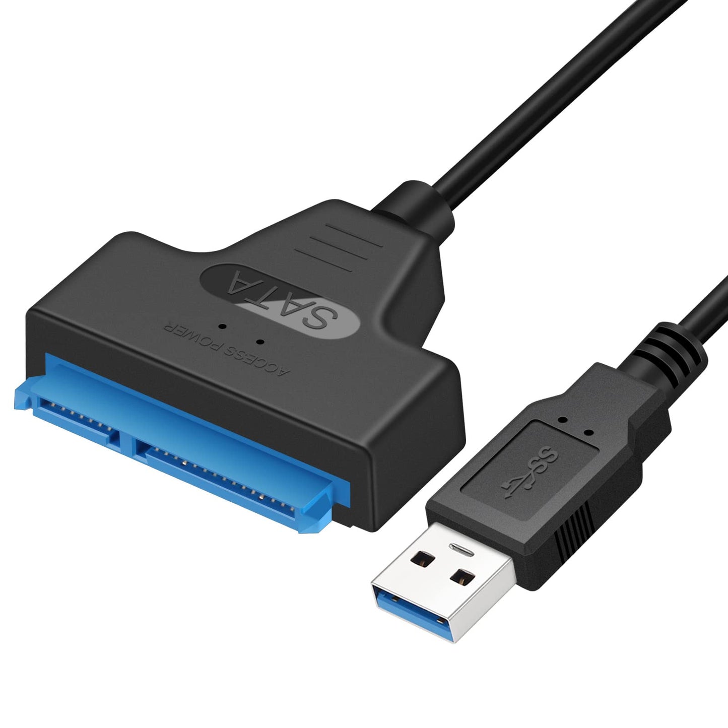 SATA to USB Cable, USB 3.0 to SATA III Hard Drive Adapter Converter for 2.5 Inch SSD & HDD Data Transfer, Support UASP (Black)
