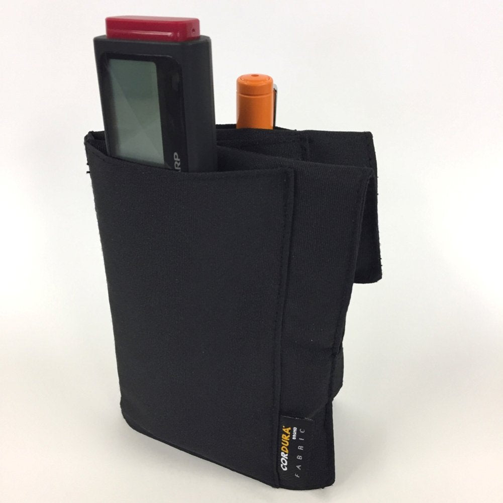 Slim black pen case, 7.5 x 4.3 inches
