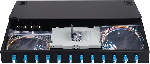 12-Port Duplex Fiber Enclosure with Splice Trays and Cables
