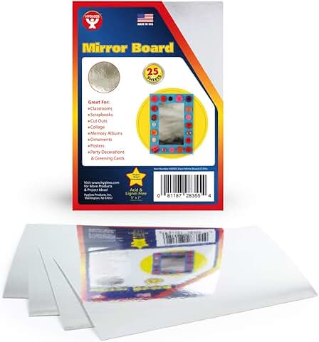 Mirror board sheets for arts and crafts, 5x7 inches