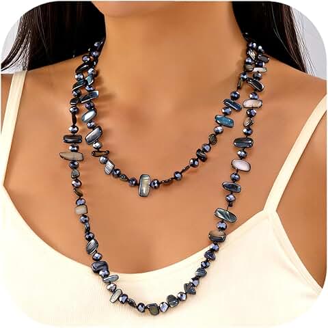 Colorful Bead Long Necklace for Women