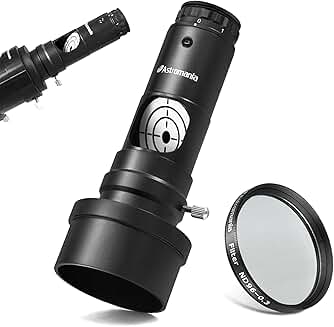 Moon telescope eyepiece filter with laser collimator adapter